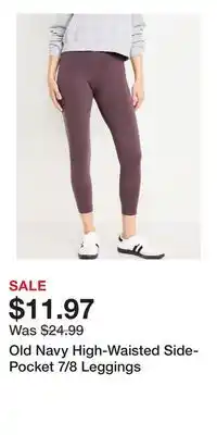 Old Navy Old Navy High-Waisted Side-Pocket 7/8 Leggings offer