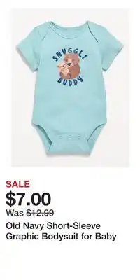 Old Navy Old Navy Short-Sleeve Graphic Bodysuit for Baby offer