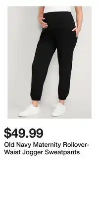 Old Navy Old Navy Maternity Rollover-Waist Jogger Sweatpants offer