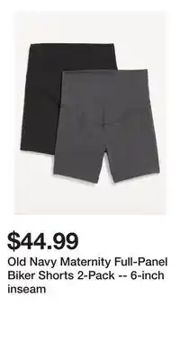 Old Navy Old Navy Maternity Full-Panel Biker Shorts 2-Pack -- 6-inch inseam offer