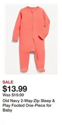 Old Navy Old Navy 2-Way-Zip Sleep & Play Footed One-Piece for Baby offer