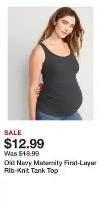 Old Navy Old Navy Maternity First-Layer Rib-Knit Tank Top offer