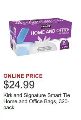 Costco Kirkland Signature Smart Tie Home and Office Bags, 320-pack offer