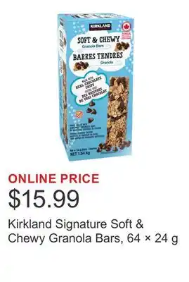 Costco Kirkland Signature Soft & Chewy Granola Bars, 64 × 24 g offer