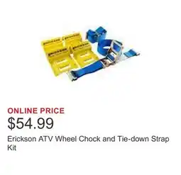 Costco Erickson ATV Wheel Chock and Tie-down Strap Kit offer