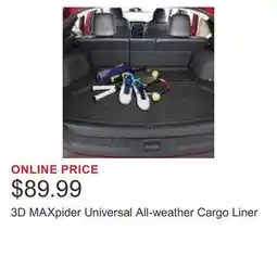 Costco 3D MAXpider Universal All-weather Cargo Liner offer