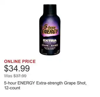 Costco 5-hour ENERGY Extra-strength Grape Shot, 12-count offer