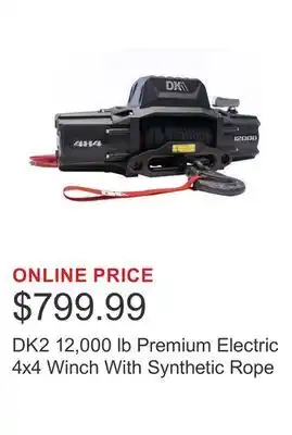 Costco DK2 12,000 lb Premium Electric 4x4 Winch With Synthetic Rope offer