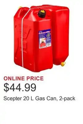 Costco Scepter 20 L Gas Can, 2-pack offer