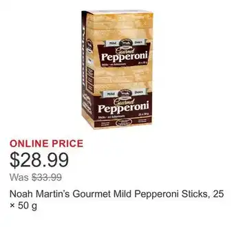 Costco Noah Martin's Gourmet Mild Pepperoni Sticks, 25 × 50 g offer