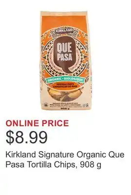 Costco Kirkland Signature Organic Que Pasa Tortilla Chips, 908 g offer