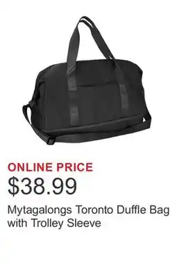 Costco Mytagalongs Toronto Duffle Bag with Trolley Sleeve offer