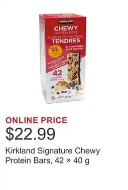 Costco Kirkland Signature Chewy Protein Bars, 42 × 40 g offer