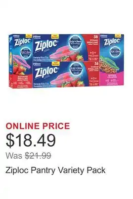 Costco Ziploc Pantry Variety Pack offer