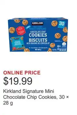 Costco Kirkland Signature Mini Chocolate Chip Cookies, 30 × 28 g offer