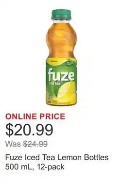 Costco Fuze Iced Tea Lemon Bottles 500 mL, 12-pack offer