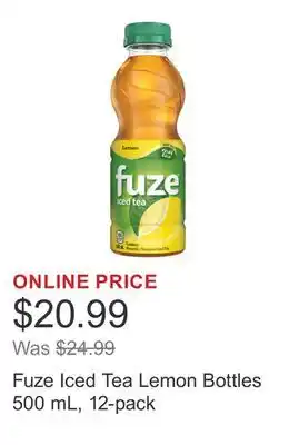 Costco Fuze Iced Tea Lemon Bottles 500 mL, 12-pack offer