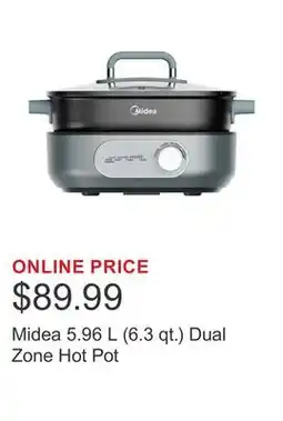 Costco Midea 5.96 L (6.3 qt.) Dual Zone Hot Pot offer