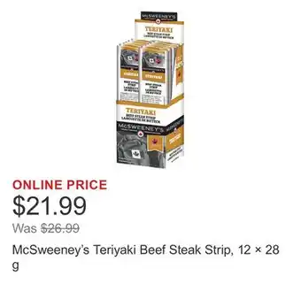 Costco McSweeney's Teriyaki Beef Steak Strip, 12 × 28 g offer