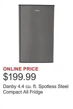 Costco Danby 4.4 cu. ft. Spotless Steel Compact All Fridge offer