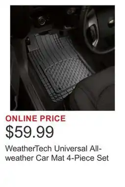 Costco WeatherTech Universal All-weather Car Mat 4-Piece Set offer