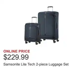 Costco Samsonite Lite Tech 2-piece Luggage Set offer