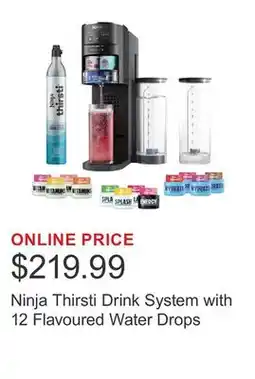 Costco Ninja Thirsti Drink System with 12 Flavoured Water Drops offer