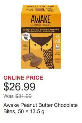 Costco Awake Peanut Butter Chocolate Bites, 50 × 13.5 g offer