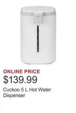 Costco Cuckoo 5 L Hot Water Dispenser offer