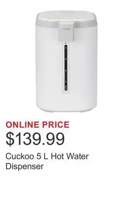 Costco Cuckoo 5 L Hot Water Dispenser offer