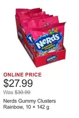 Costco Nerds Gummy Clusters Rainbow, 10 × 142 g offer