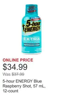 Costco 5-hour ENERGY Blue Raspberry Shot, 57 mL, 12-count offer