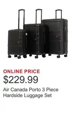 Costco Air Canada Porto 3 Piece Hardside Luggage Set offer