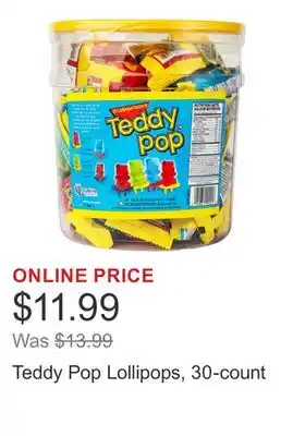 Costco Teddy Pop Lollipops, 30-count offer