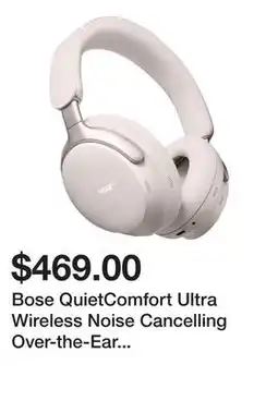 Newegg Bose QuietComfort Ultra Wireless Noise Cancelling Over-the-Ear Headphones - White Smoke offer