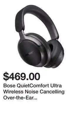 Newegg Bose QuietComfort Ultra Wireless Noise Cancelling Over-the-Ear Headphones - Black offer