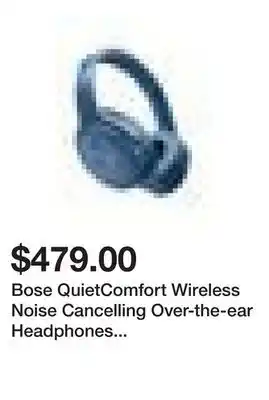 Newegg Bose QuietComfort Wireless Noise Cancelling Over-the-ear Headphones - Blue Dusk offer