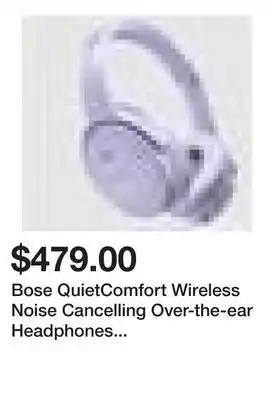 Newegg Bose QuietComfort Wireless Noise Cancelling Over-the-ear Headphones - Chilled Lilac offer