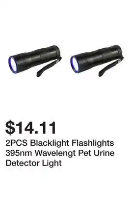 Newegg 2PCS Blacklight Flashlights 395nm Wavelengt Pet Urine Detector Light offer