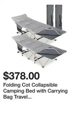 Newegg Folding Cot Collapsible Camping Bed with Carrying Bag Travel Outdoor Yard 2 Pack offer