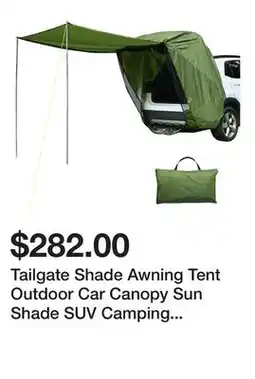 Newegg Tailgate Shade Awning Tent Outdoor Car Canopy Sun Shade SUV Camping Travel MPV offer