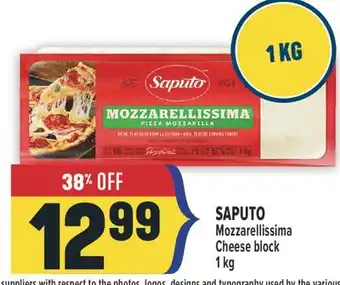 Marché Adonis SAPUTO Mozzarellissima Cheese block offer