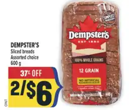 Marché Adonis DEMPSTER'S Sliced breads offer