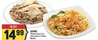 Marché Adonis ADONIS Chicken biryani, rice with salmon or chicken Medium offer