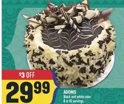 Marché Adonis ADONIS Black and white cake offer