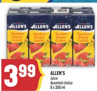 Marché Adonis ALLEN'S Juice offer