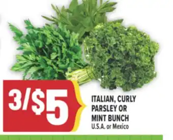 Marché Adonis ITALIAN, CURLY PARSLEY OR MINT BUNCH offer