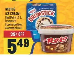 Marché Adonis NESTLÉ ICE CREAM REAL DAIRY 1.5 L, DRUMSTICK offer