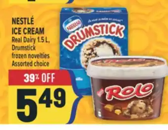 Marché Adonis NESTLÉ ICE CREAM REAL DAIRY 1.5 L, DRUMSTICK offer