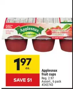 Giant Tiger Applesnax fruit cups offer